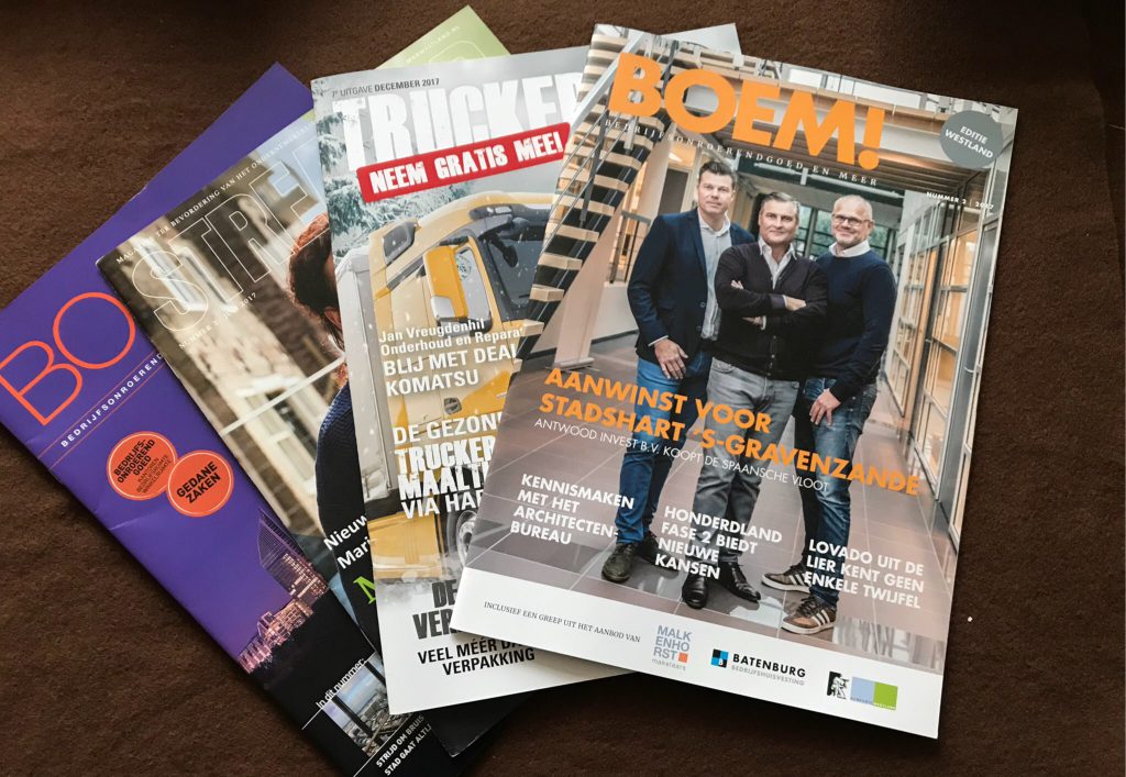 Diverse magazines maken gebruik van de teksten van Pensive.